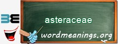 WordMeaning blackboard for asteraceae